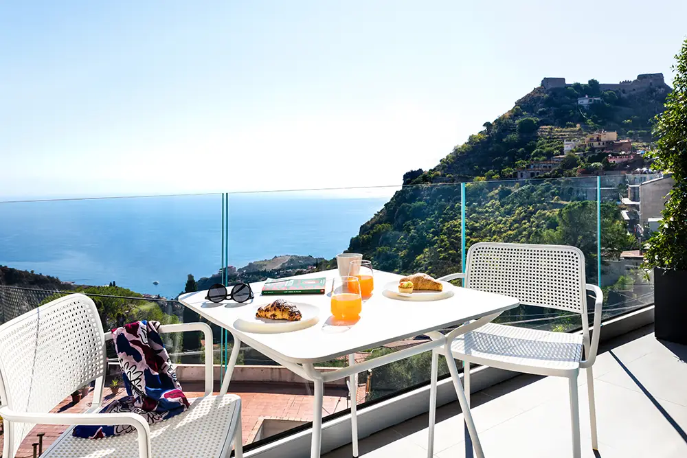 breakfast on sea view terrace breakfast on sea view terrace
